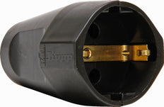 Kopp Right Angle Plastic Contrast Plug Brown 16A 3x1.5mm - 1821.0600.0 [10 Pieces]