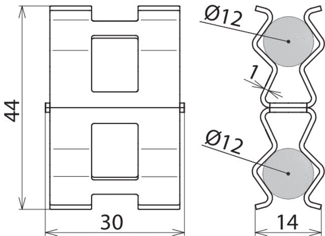 Dehn DC BK 12 RD12 STBLANK Reinforcement Clamp - 308136 [2 pieces]