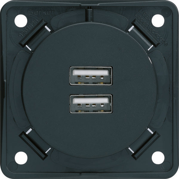 Integro USB Charging Socket 230V 3A Anthracite Matte - 926102505