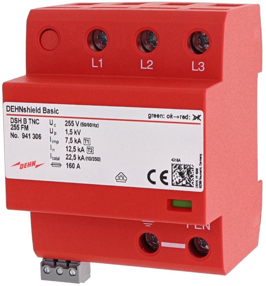 Dehn DSH B TNC 255 FM Combined Arrester Type 1 and 2 TN-C - 941306