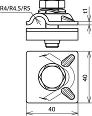 MV Clamp ST/TZN For RD 10mm With Hexagon Screw And Spring Washer - 391550 [2 pieces]