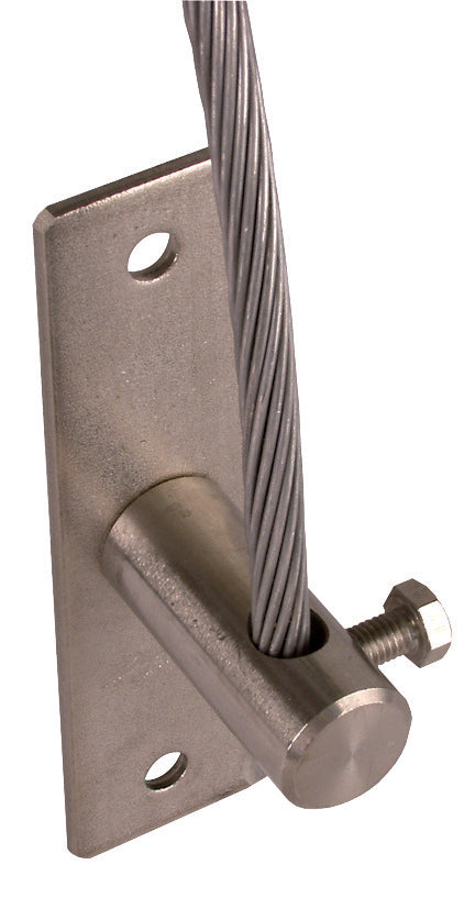 Dehn Tensioning Block RD 8mm StSt 2 Fixing Holes D 10.5mm ASK 8 150 40 V2A - 241009