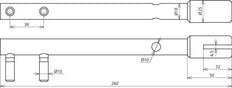 Dehn Straightening Tool For Rd 8-10mm Fl-4mm Stbrue - 596000