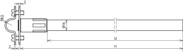 Dehn DIDH 16 515 V2A GFK16 Iso Spacer Without Fixing Element - 106178