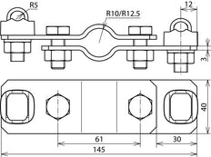 Dehn Connection Bracket For Earth Rods STTZN - 625012