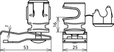 Dehn Roof Condition Holder Firstsnap Stainless Steel With Dehnsnap Plastic - 204039