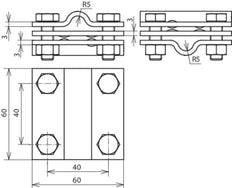 Dehn Cross Unit CU With Intermediate Mounting Accessories - 319207