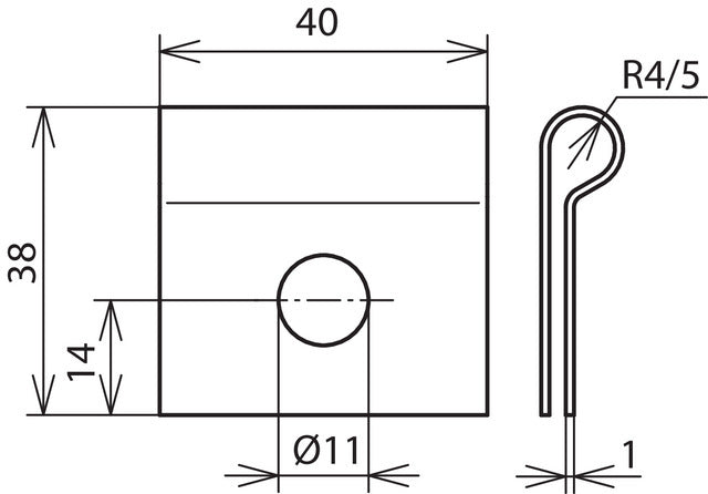 Dehn Clamping Shoe With Bore D 11mm For Rd 8mm - 345008 [5 pieces]