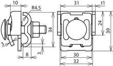 Dehn Saddle Clamp Cu With Double Cleat For Rd 8-10mm - 365017