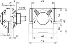 Dehn Saddle Clamp With Clamping Range 0.7-10mm For Rd 8-10mm - 365220