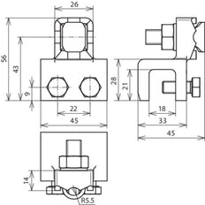 Dehn Connection Clamp MCI With Clamping Range Fl 8-18mm With Screw - 370018