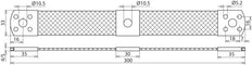 Dehn Bridging Braid Al 50mm L 300mm With 3x10.5 Fixing Bores - 377115
