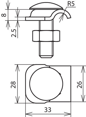 Dehn Clamping Frame Rd 6-10mm StSt With Truss Head Screw And M10 Nut - 390159 [2 pieces]