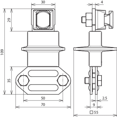 Dehn Bimetallic Discon Clamp Cu-St Tzn With KS Connector - 460147