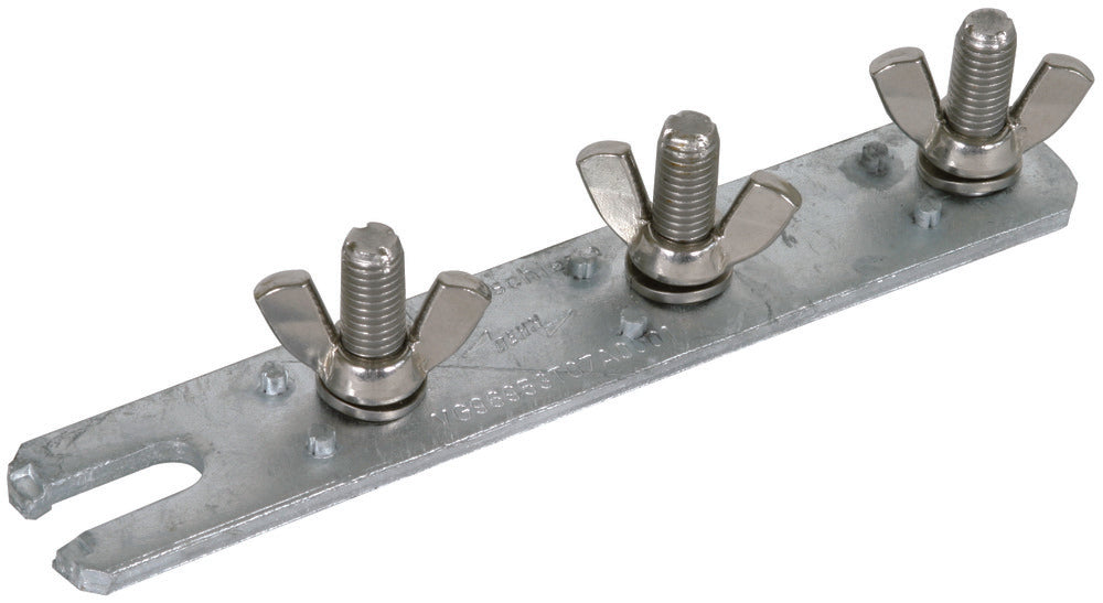 Dehn 3-Pole Earthing Busbar M10 With Wing Nut - 799019