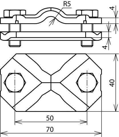 Dehn Connecting Disconnecting Clamp St Tzn For Rd 7-10 Fl 30-40mm - 454100