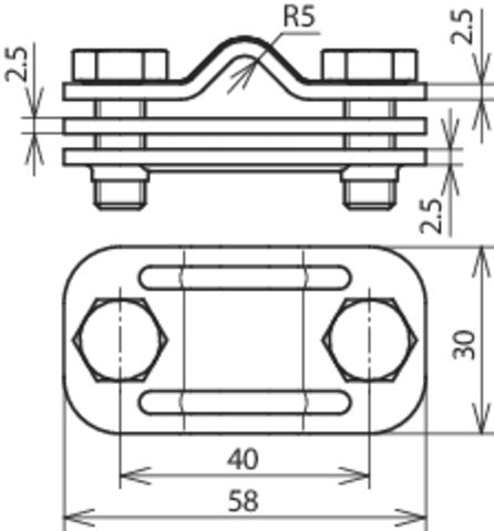 Dehn Uni Disconnecting Clamp With Intermediate Plate - 459139