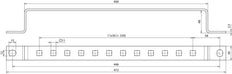 Dehn Stainless Steel Earthing Busbar With 12 Terminals - 472349