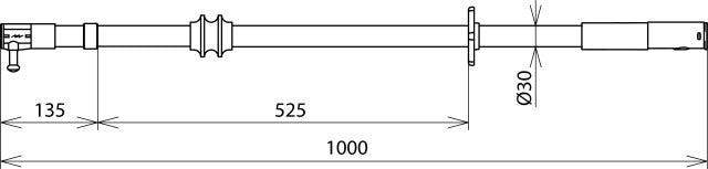 Switching Stick 36KV L 1000MM With STK For Wet Weather Use - 763111