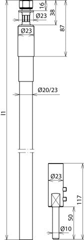 Dehn HVI Conductor Preassembled For Tube Outside D23mm L6M - 819227