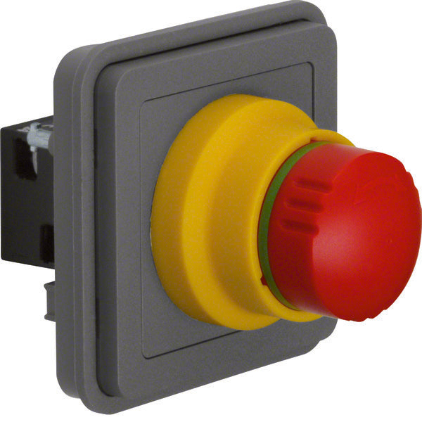 Hager Berker Emergency Stop Switch W.1 Gray - 44713512