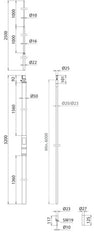Dehn HVI Conductor D 20mm Cu Support Tube L 3200mm Air-Term Rod - 819328