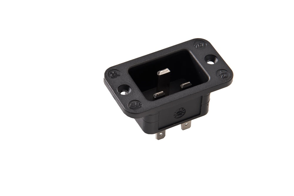 Martin Kaiser C20 70 degrees IEC Inlet Appliance Plug With Earthing Contact - 767/63/sw [50 Pieces]