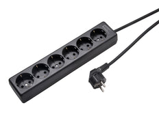 Martin Kaiser 6-Way Socket 90-Degree Earthing Contact with 3M Cable Black - 1060ZL3-15W/sw [8 Pieces]