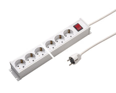 Martin Kaiser Power Outlet Strip 6-Way 45 degrees Earth Contact Switch Shutter 1.5m - 1101KZL6ws15 [10 Pieces]