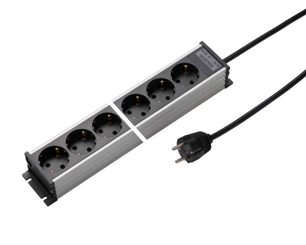 Martin Kaiser 6-Way Power Outlet Strip Earthing Contact Shutter 1.5m Cable - 1102KZL6l-sw15 [10 Pieces]