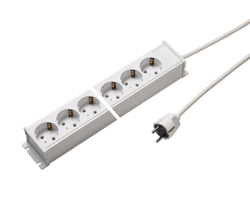 Martin Kaiser Power Outlet Strip 10-Way Earthing Contact Cable 1.5m - 1102ZL10ws15 [10 Pieces]