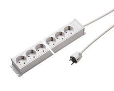 Martin Kaiser Power Strip 12-Outlet With Shutter White Cable 1.5m - 1102KZL12ws15 [10 Pieces]