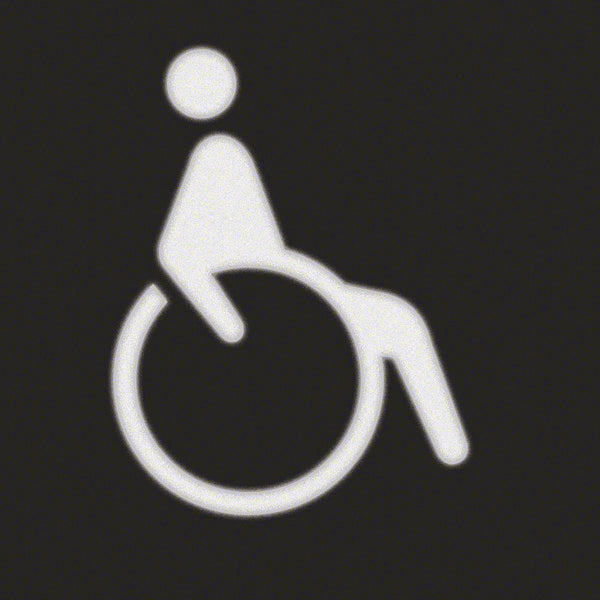 Berker Square Foil With Wheelchair Symbol For LED Light - 19058003 [2 pieces]