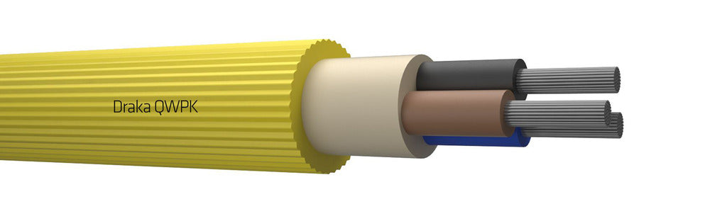 QWPK Heavy Duty PUR Cable 4G1.5mm 450/750V Yellow - 120426 [5 Meters]