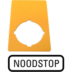 Eaton Emergency Stop Label 50x33mm Yellow - 216475 [2 Pieces]