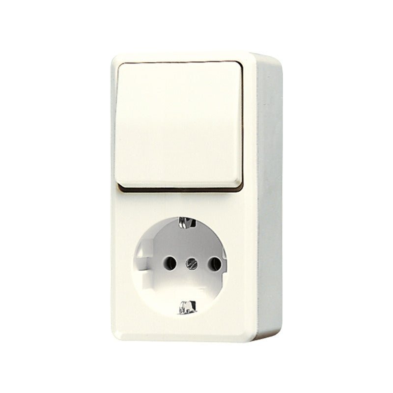 Jung AP600 Combined Switch Socket Outlet White - 676A