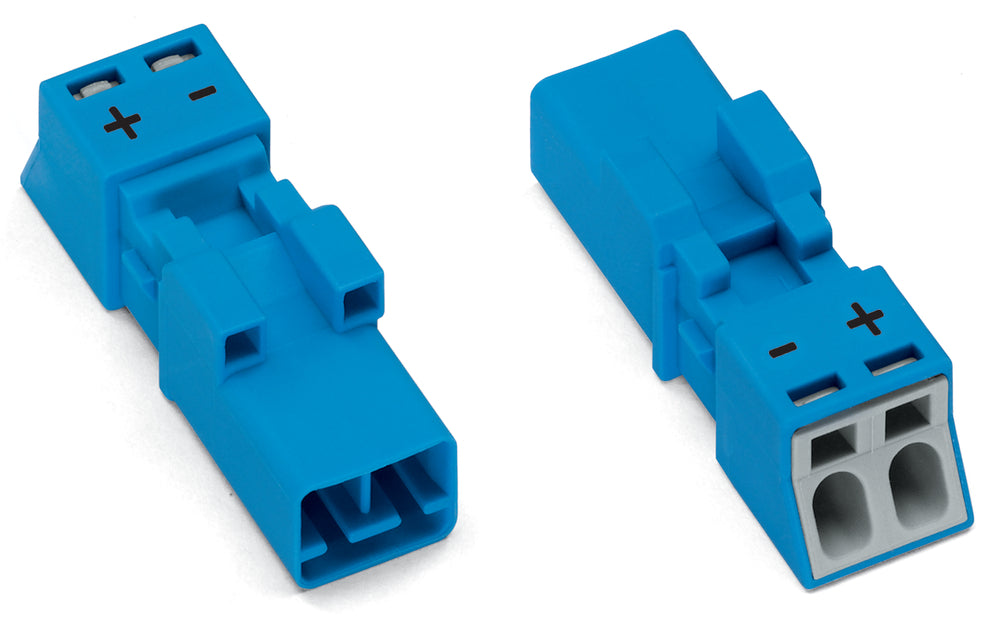Wago 890-1112 2-Pole Mini Connector Male Blue - 890-1112 [2 Pieces]