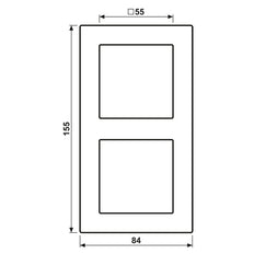Jung A-Creation Double Glass Cover Frame Champagne - AC582GLCH