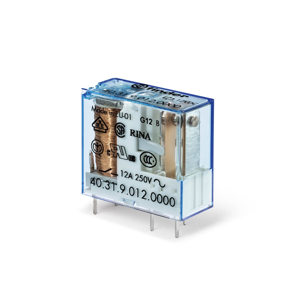 Finder 40.31 PCB Relay 12VDC 10A SPDT - 40.31.9.012.0000 [2 Pieces]