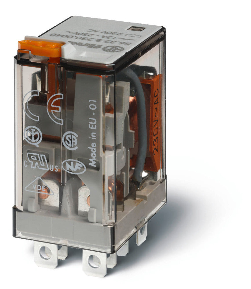 Finder 56 Series Power Relay 12A 230VAC Dual CO Contact - 56.32.8.230.0040
