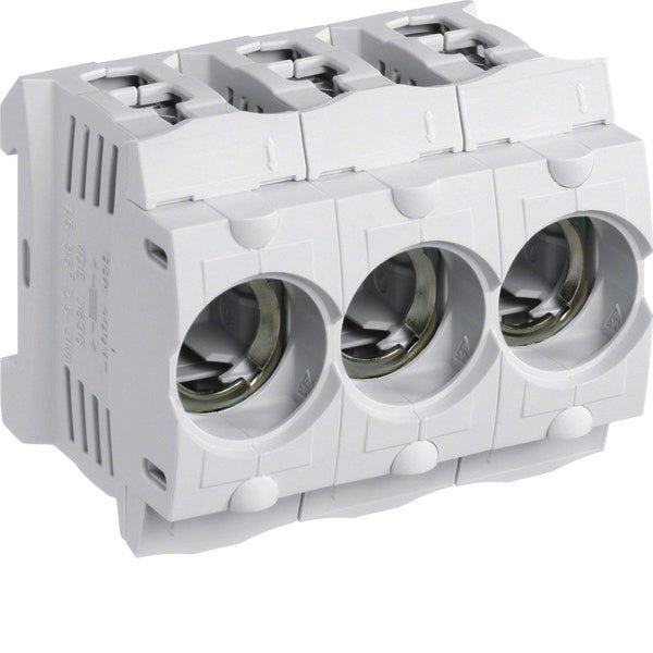 Hager 3-Pole D01 Fuse Holder E14 16A 400V DIN Rail Mount - LD047 [3 Pieces]