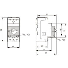 Eaton PKZM0-1 Motor Protection Circuit Breaker 0.63-1A - 072734