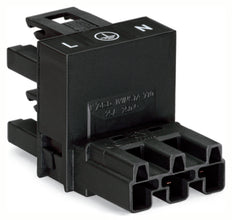 Wago 770-634 H-Distribution Connector 3-Pole Black - 770-634