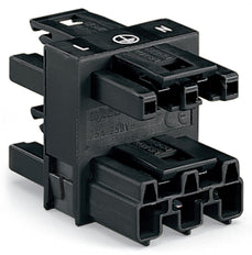 WAGO WINSTA MIDI 3-Way Distribution Connector 3-Pole Black - 770-607