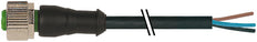 M12 Female Cable Assembly 3x0.34 PVC 10M UL CSA - 7000-12161-6131000