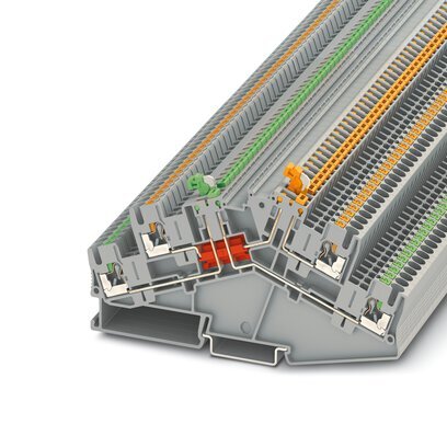 Dual Level Push In Knife Disconnect Terminal Block 2.5mm² - 3210400