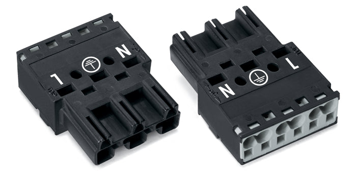 WAGO 770-213 3-Pole Black Connector Plug - 770-213 [2 Pieces]