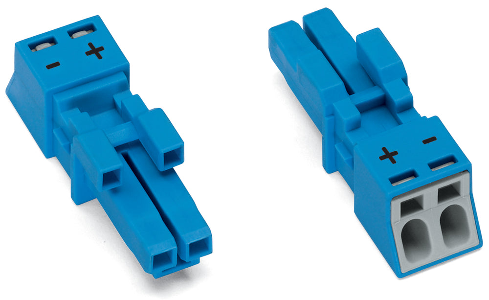 Wago 890-1102 2-Pole Female Connector 250V 16A Blue - 890-1102 [2 Pieces]