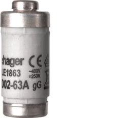 Hager D02 Fuse Link 63A 400V With Indicator - LE1863 [2 Pieces]