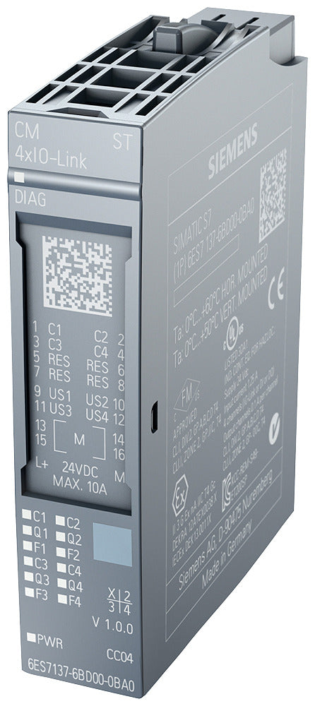 Siemens ET 200SP CM 4x IO-Link ST Communication Module - 6ES71376BD000BA0